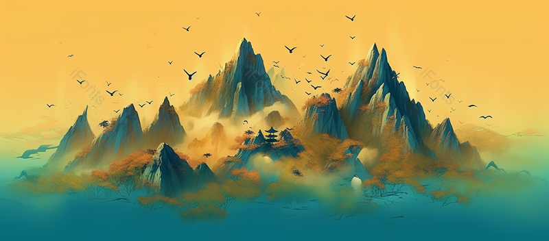 传统中国风山水国画背景图,插画/手绘图,插画/手绘图库,插画/手绘图下载,插画/手绘